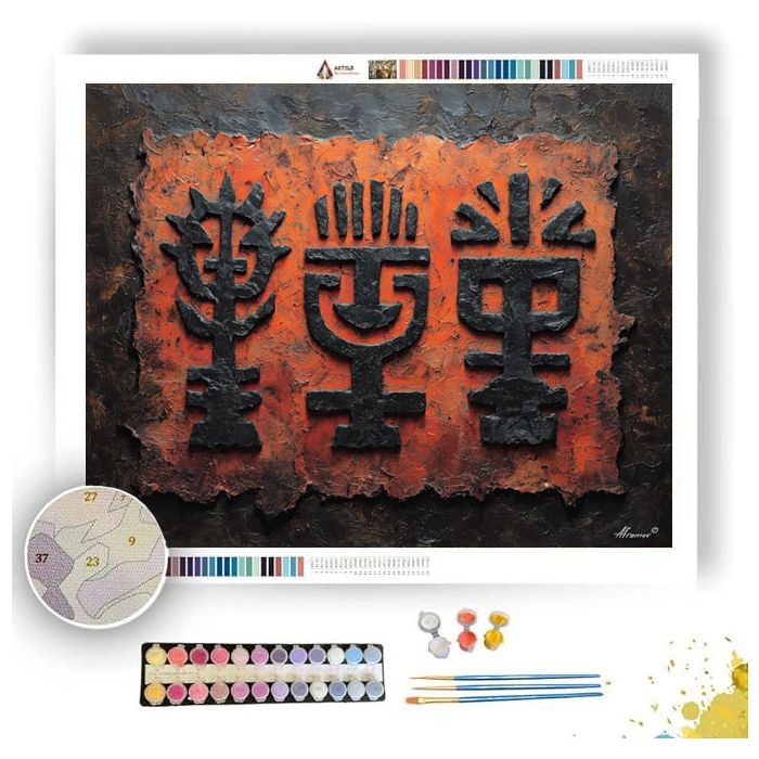 SILENT GLYPH 2 - Paint by Numbers Full Kit