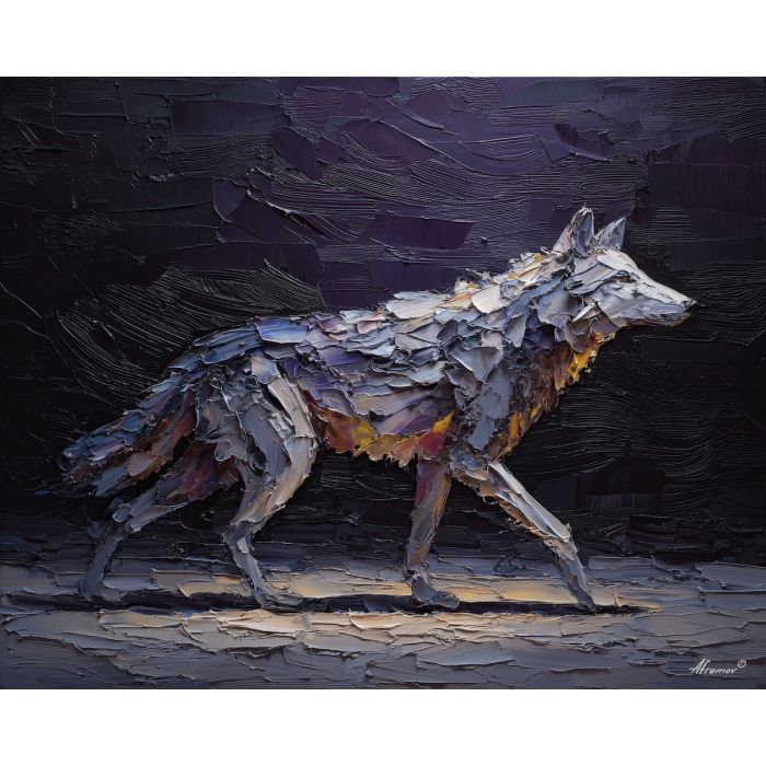 powerful, figure, emerging, textured, ground,, glowing, palette knife, oil painting, textured impasto, layered pigment, dynamic strokes, sculpted paint, expressive surface, abstract detail, rich color, chromatic texture