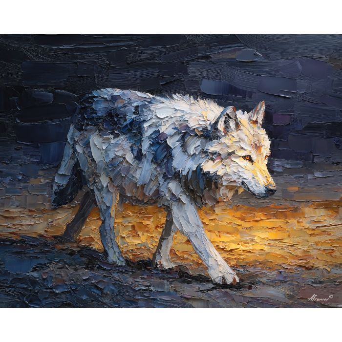 powerful, figure, emerging, textured, ground,, shifting, palette knife, oil painting, textured impasto, layered pigment, dynamic strokes, sculpted paint, expressive surface, abstract detail, rich color, chromatic texture