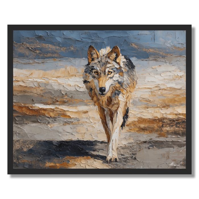 WOLF AMBER MANE - FRAMED