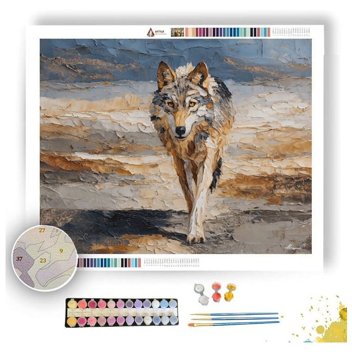 WOLF AMBER MANE - Paint by Numbers Full Kit