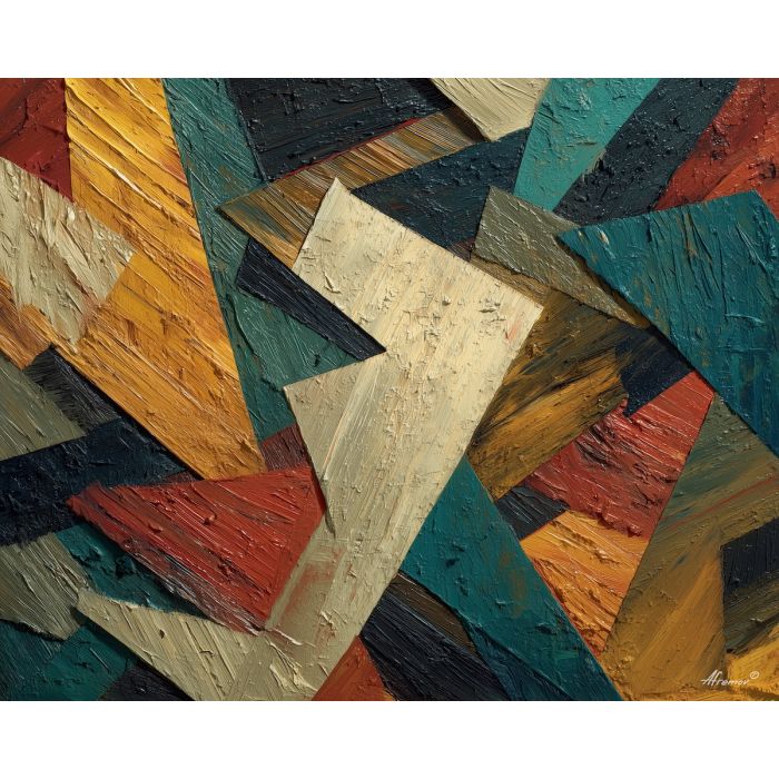 retro, interior, geometry, wood, design, minimal, warm, curve, balance, space, palette knife, oil painting, impasto, texture, expressive, layered paint, dynamic light, atmospheric, color depth, art