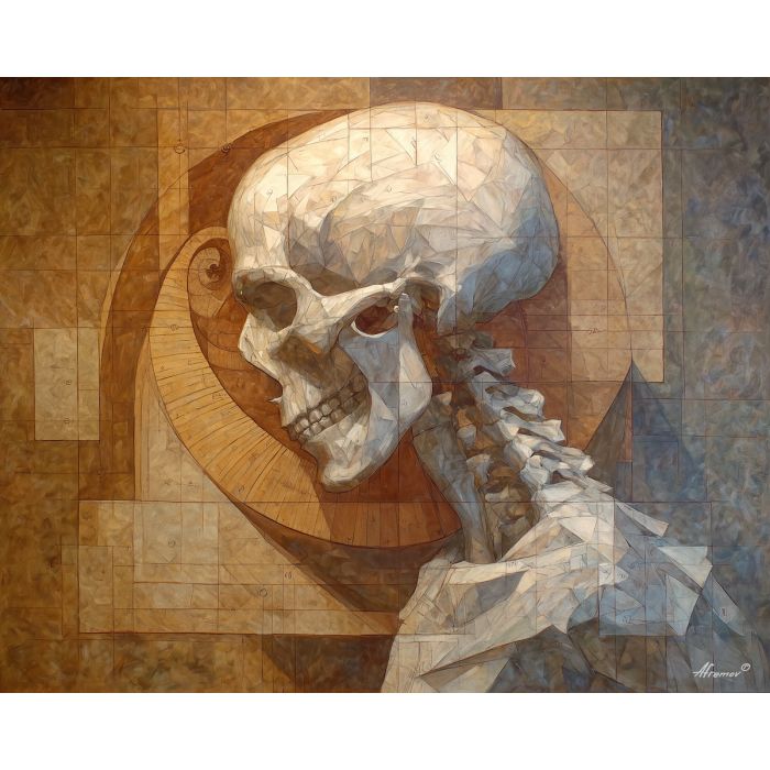 renaissance, geometry, anatomy, chalk, codex, proportion, study, spiral, draft, sepia, palette knife, oil painting, impasto, texture, expressive, layered paint, dynamic light, atmospheric, color depth, art