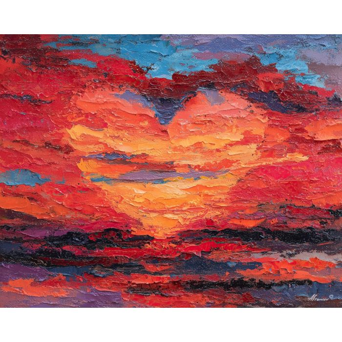 heart, emotion, warmth, pulse, red, connection, vein, core, intimacy, glow, palette knife, oil painting, impasto, texture, expressive, layered paint, dynamic light, atmospheric, color depth, art