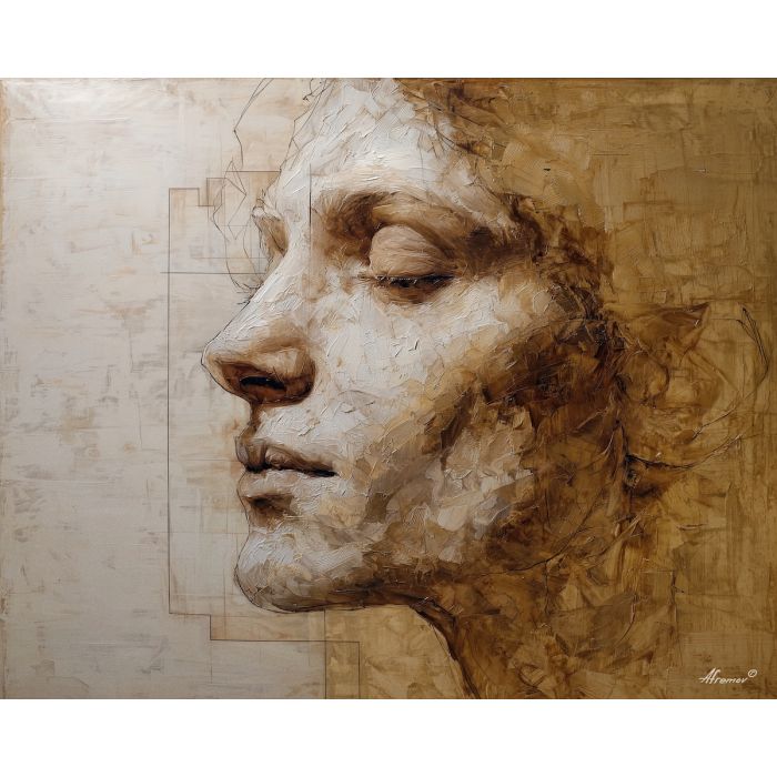 renaissance, geometry, anatomy, chalk, codex, proportion, study, spiral, draft, sepia, palette knife, oil painting, impasto, texture, expressive, layered paint, dynamic light, atmospheric, color depth, art