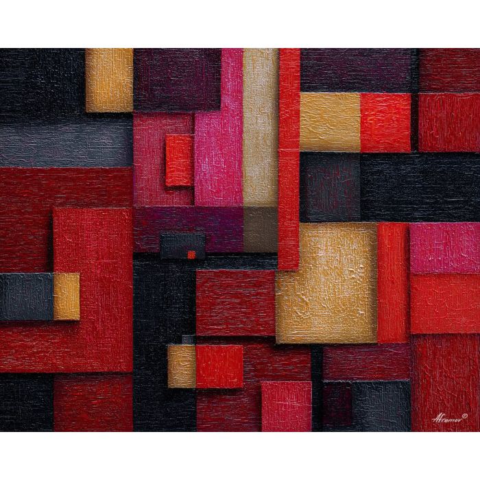 retro, interior, geometry, wood, design, minimal, warm, curve, balance, space, palette knife, oil painting, impasto, texture, expressive, layered paint, dynamic light, atmospheric, color depth, art