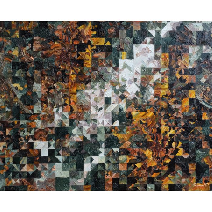 renaissance, geometry, anatomy, chalk, codex, proportion, study, spiral, draft, sepia, palette knife, oil painting, impasto, texture, expressive, layered paint, dynamic light, atmospheric, color depth, art