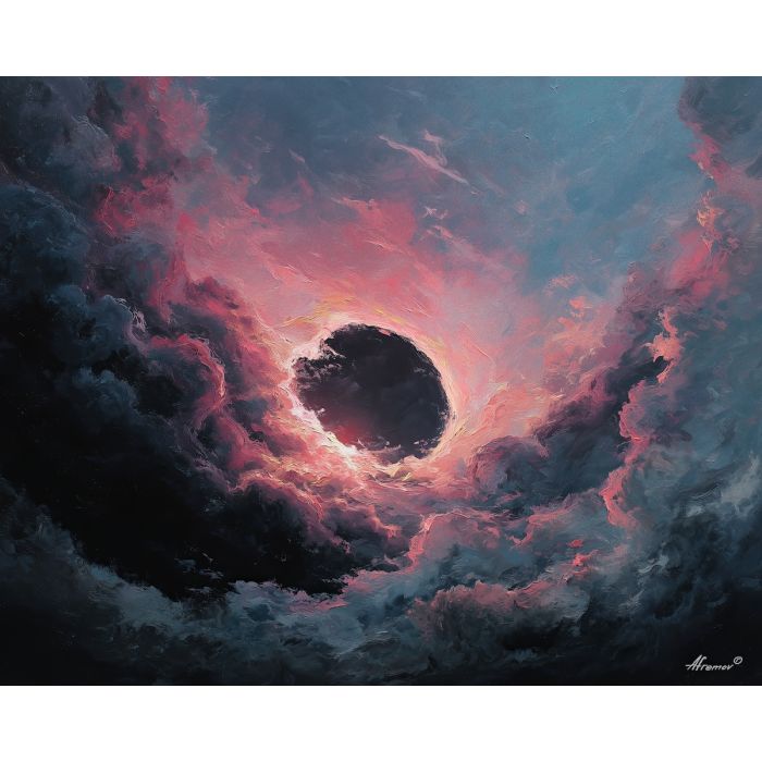 shadow, light, dusk, outline, presence, contrast, glow, void, edge, figure, palette knife, oil painting, impasto, texture, expressive, layered paint, dynamic light, atmospheric, color depth, art