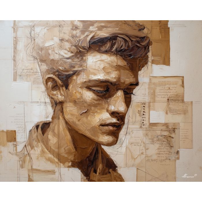 renaissance, geometry, anatomy, chalk, codex, proportion, study, spiral, draft, sepia, palette knife, oil painting, impasto, texture, expressive, layered paint, dynamic light, atmospheric, color depth, art