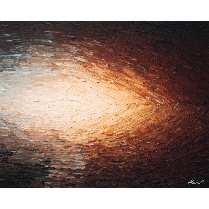 together, common, shared, joined, single, bond, circle, linked, whole, union, palette knife, oil painting, impasto, texture, layered paint, expressive surface, color depth, atmospheric, visual mood, art