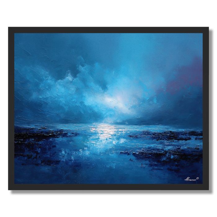 BLUE SALT DRIFT - FRAMED