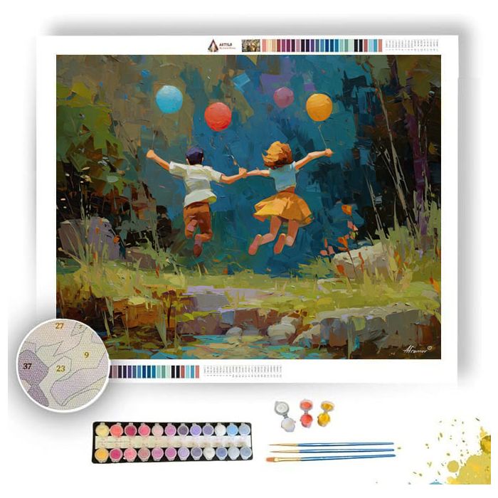 PLAYFUL BOUNCE HAPPY - Paint by Numbers Full Kit