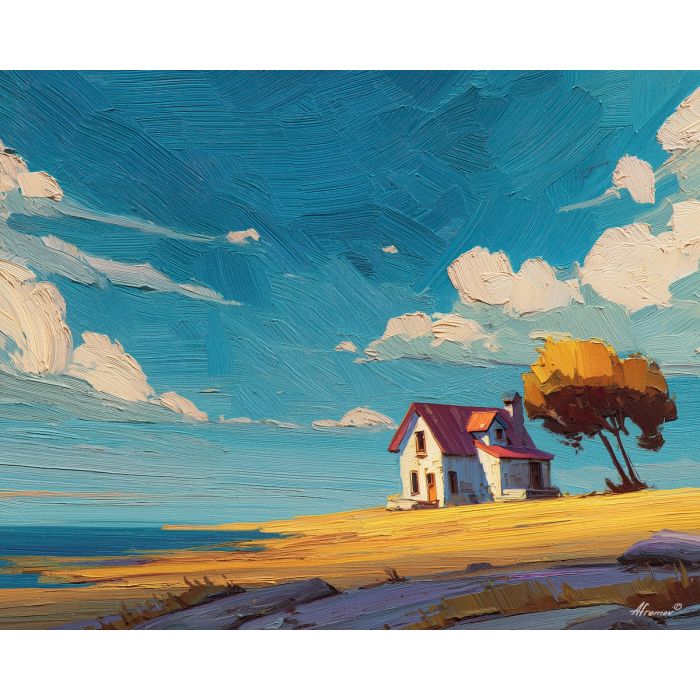 bright, playful, odd, happy, simple, bold, fun, quick, color, cheer, palette knife, oil painting, impasto, texture, layered paint, expressive surface, color depth, atmospheric, visual mood, art