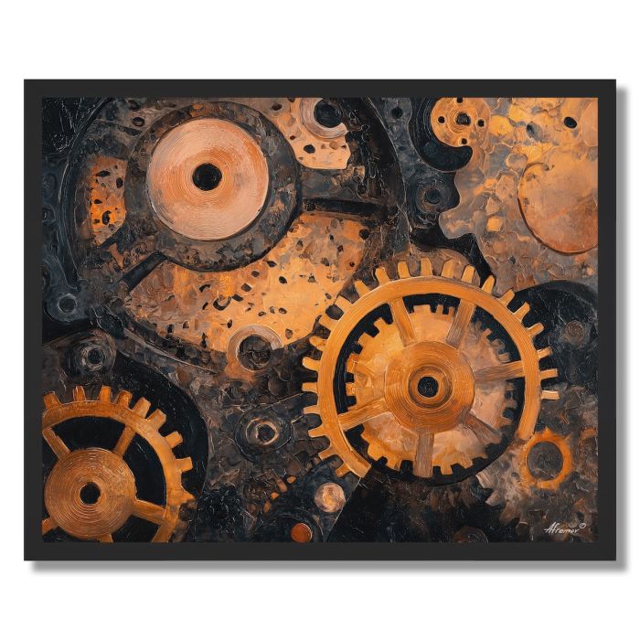 PRESSURE GEAR COPPER - FRAMED
