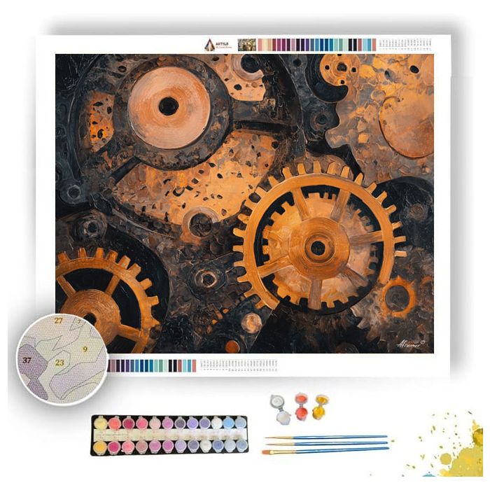 PRESSURE GEAR COPPER - Paint by Numbers Full Kit