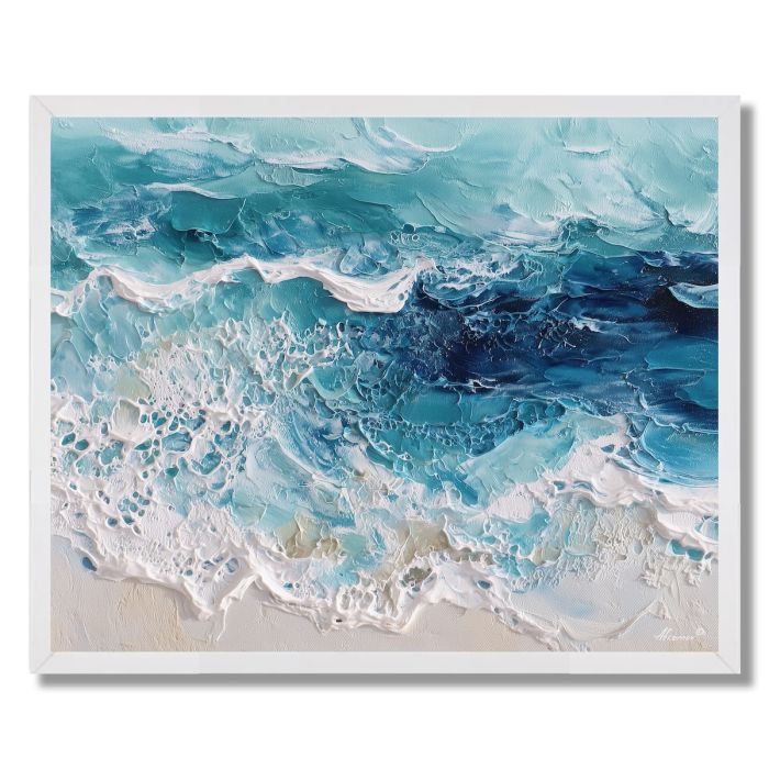 BLUE SEA FOAM - FRAMED