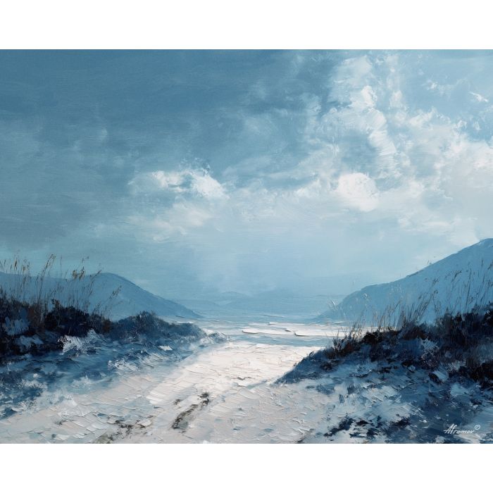 quiet, still, soft, open, bare, calm, silent, clean, light, simple, palette knife, oil painting, impasto, texture, layered paint, expressive surface, color depth, atmospheric, visual mood, art