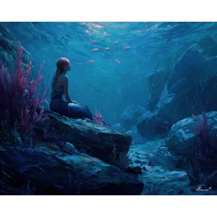 tide, deep, blue, current, moon, pearl, drift, sea, quiet, glow, palette knife, oil painting, impasto, texture, layered paint, expressive surface, color depth, atmospheric, visual mood, art