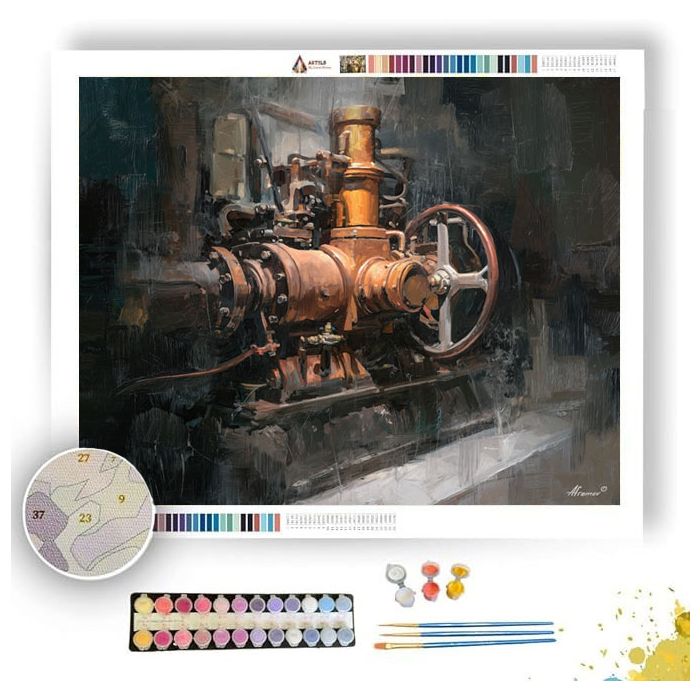 COPPER ENGINE VALVE - Paint by Numbers Full Kit