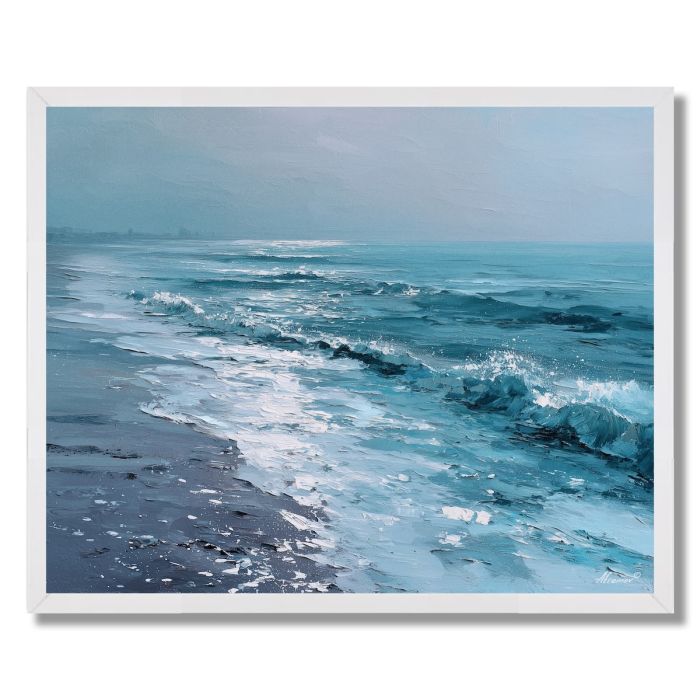 SALT BLUE SHORE - FRAMED