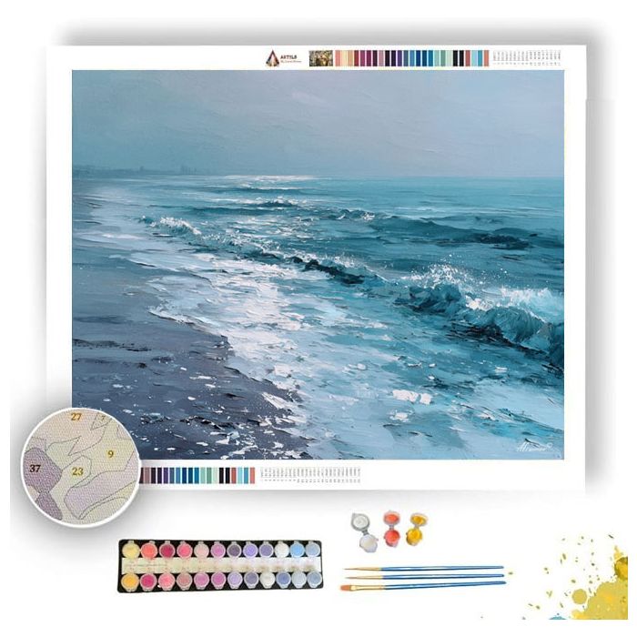 SALT BLUE SHORE - Paint by Numbers Full Kit