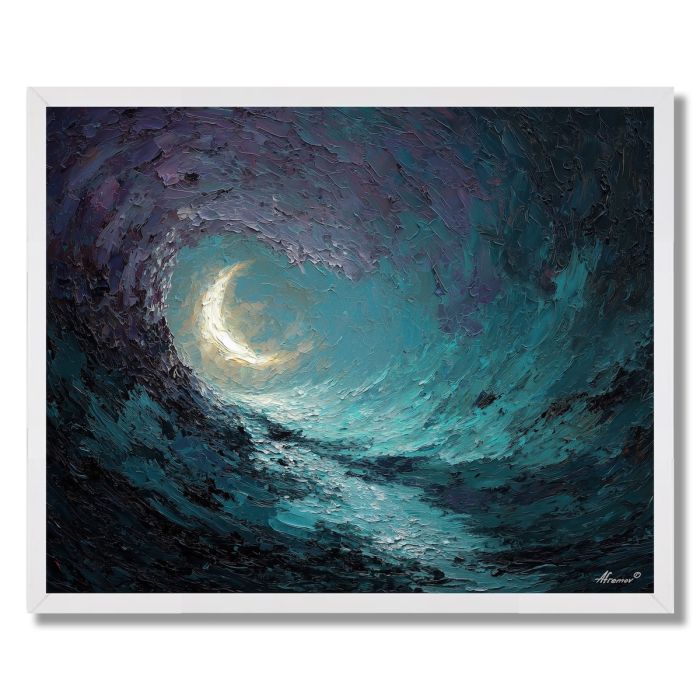 WAVE DEPTH MOON - FRAMED