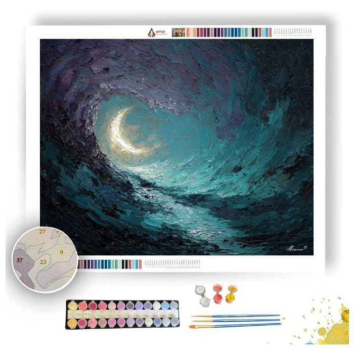 WAVE DEPTH MOON - Paint by Numbers Full Kit