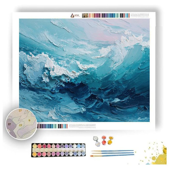 WAVE BLUE - Paint by Numbers Full Kit