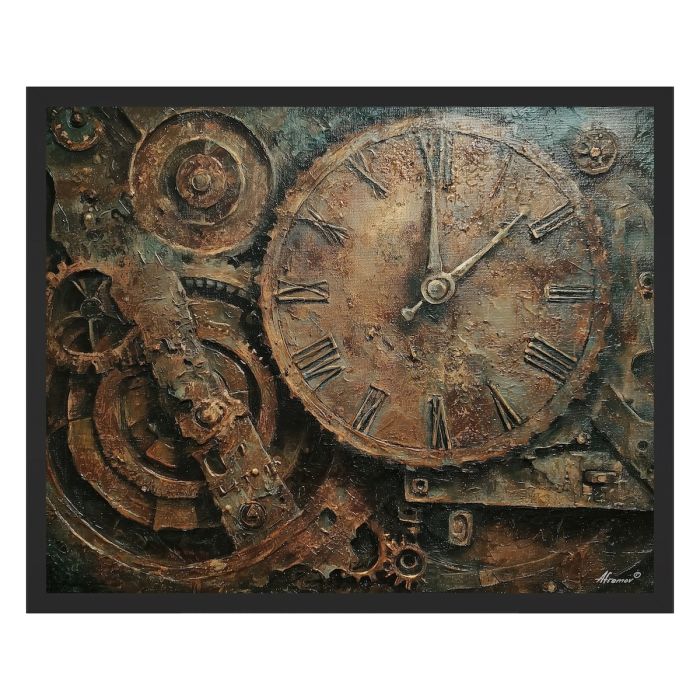 IRON CLOCK - FRAMED