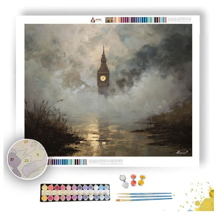 FOG CLOCK - Paint by Numbers Full Kit