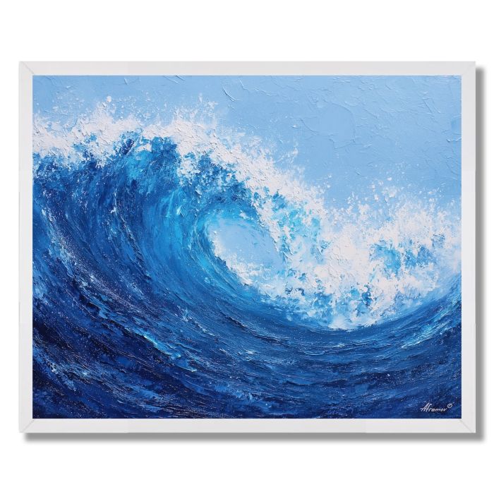 WAVE DEEP BLUE - FRAMED
