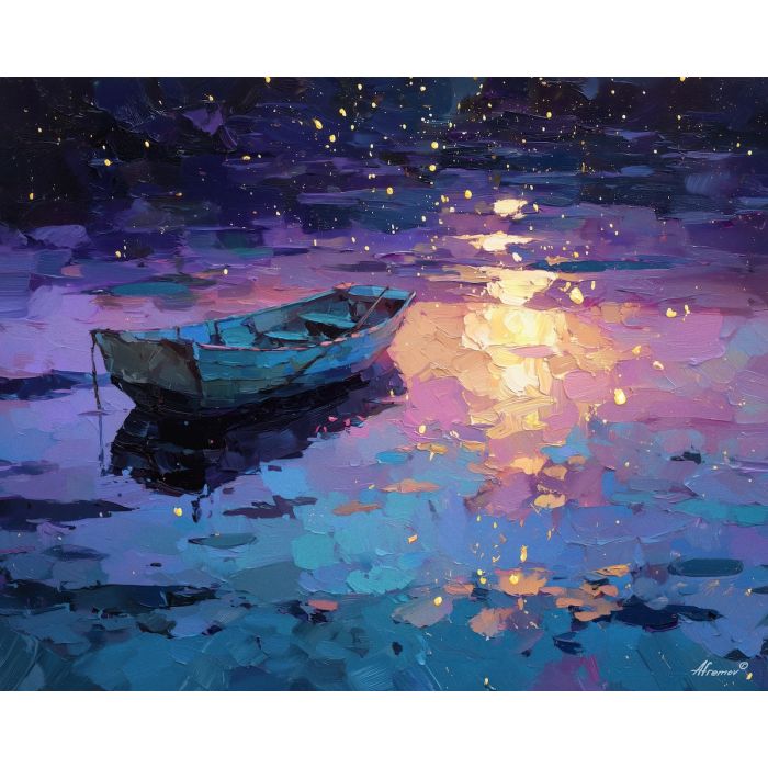 soft, clear, slow, drift, glow, wave, quiet, light, fluid, tender, palette knife, oil painting, impasto, texture, layered paint, expressive surface, color depth, atmospheric, visual mood, art