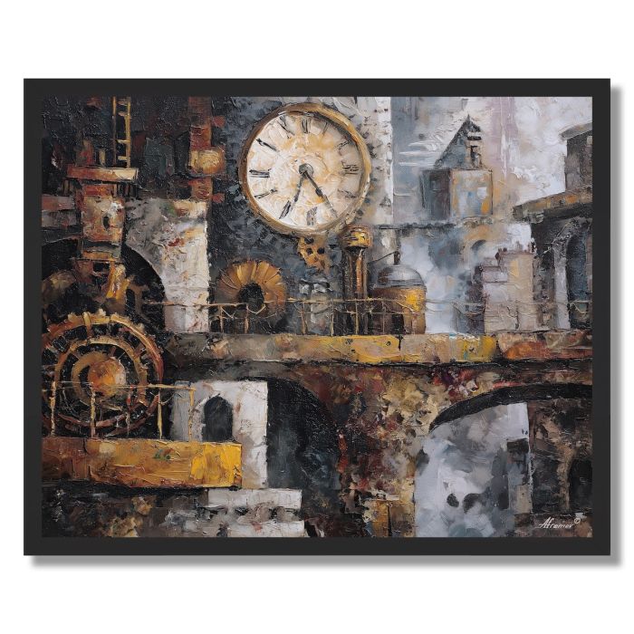 ENGINE CLOCK - FRAMED