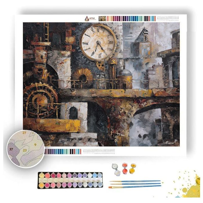 ENGINE CLOCK - Paint by Numbers Full Kit