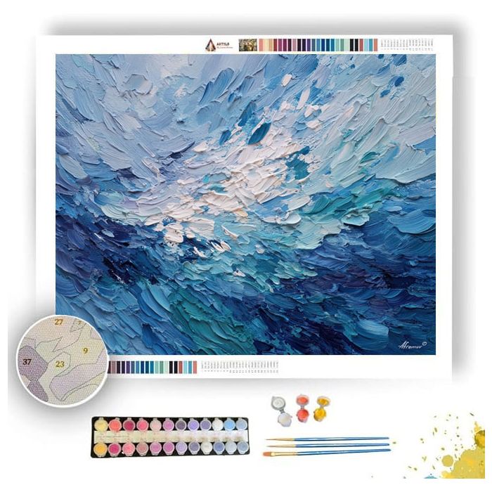 DRIFT BLUE TIDE - Paint by Numbers Full Kit