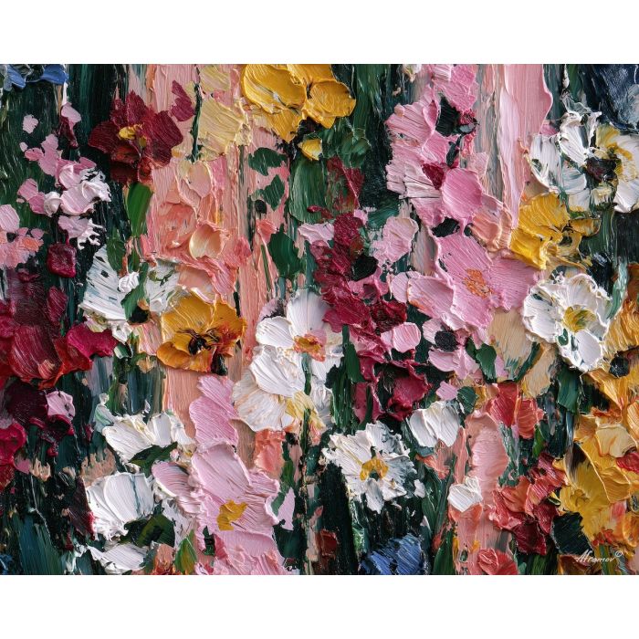 together, common, shared, joined, single, bond, circle, linked, whole, union, palette knife, oil painting, impasto, texture, layered paint, expressive surface, color depth, atmospheric, visual mood, art