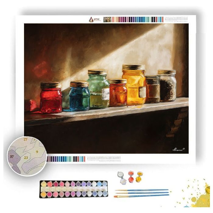 SPICE JAR ROW - Paint by Numbers Full Kit
