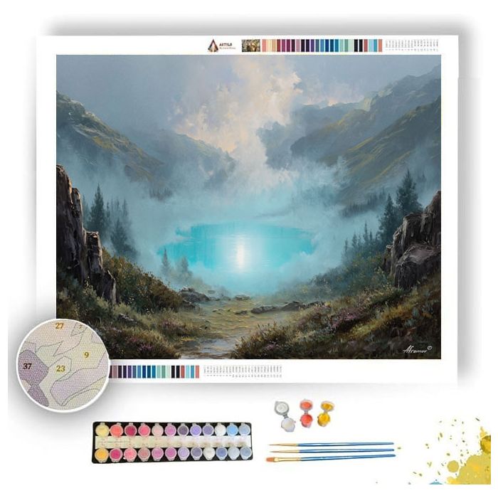 MISTY CRYSTAL LAKE - Paint by Numbers Full Kit