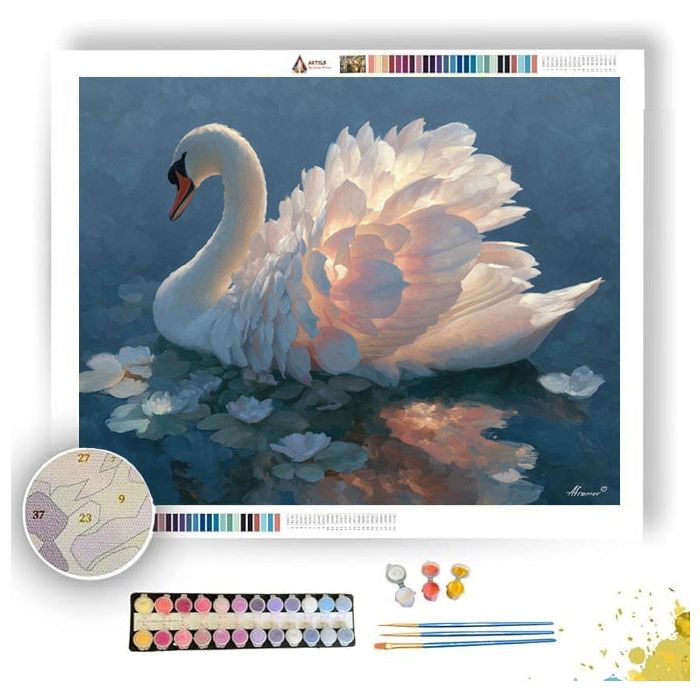 PETAL WING SWAN - Paint by Numbers Full Kit