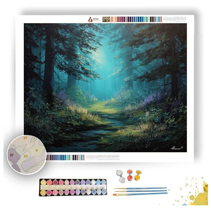 LUMINOUS FOREST GLADE - Paint by Numbers Full Kit