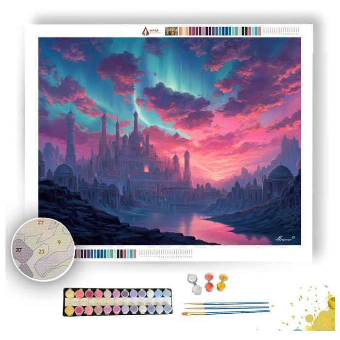 SUNSET AURORA CAPITAL - Paint by Numbers Full Kit
