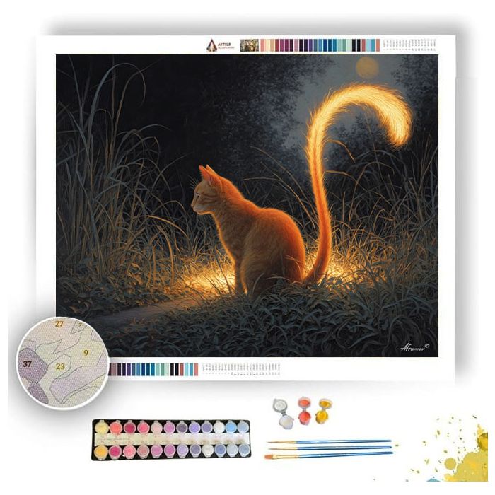 EMBER TAIL CAT - Paint by Numbers Full Kit