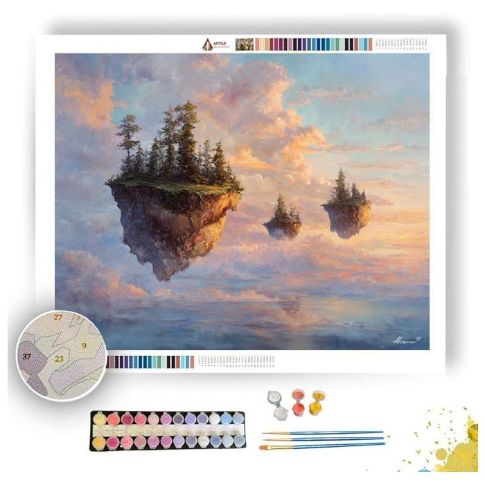 FLOATING ISLES DUSK - Paint by Numbers Full Kit