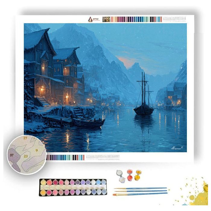 FROSTLIGHT HARBOR - Paint by Numbers Full Kit