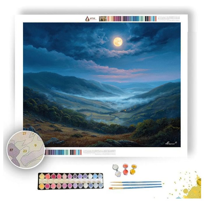 MOONLIT VALLEY DREAM - Paint by Numbers Full Kit