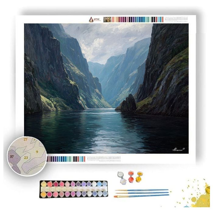 NORWEGIAN FJORD VIEW - Paint by Numbers Full Kit