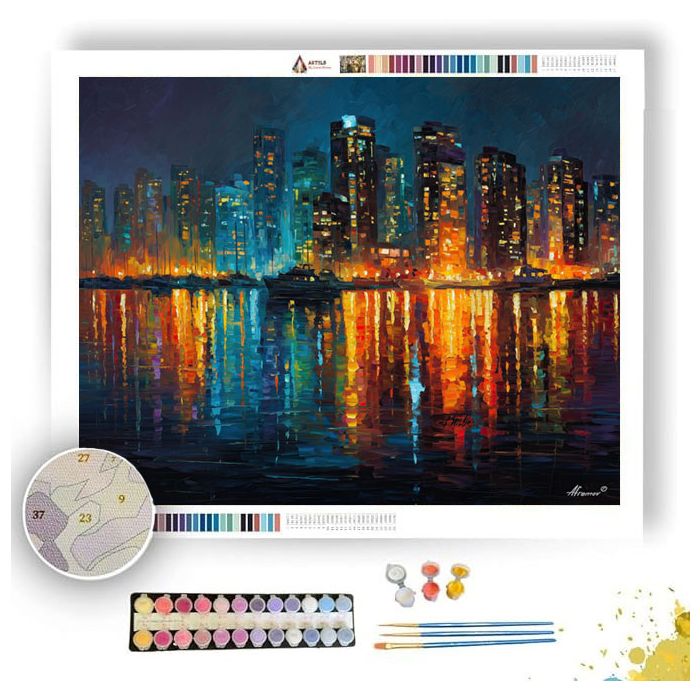 VANCOUVER HARBOR GLOW - Paint by Numbers Full Kit