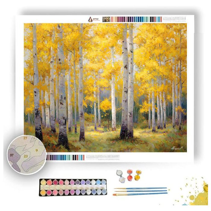 ASPEN GROVE GOLD - Paint by Numbers Full Kit