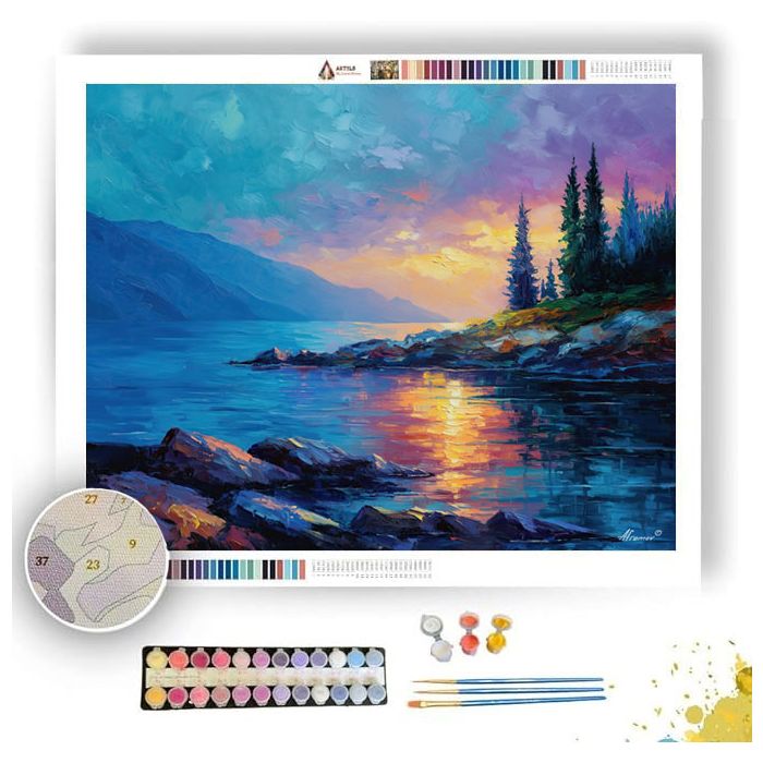 NORWEGIAN COAST DAWN - Paint by Numbers Full Kit