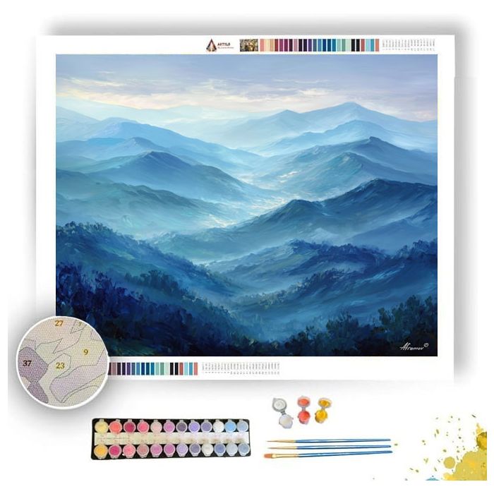 BLUE MOUNTAINS MIST - Paint by Numbers Full Kit
